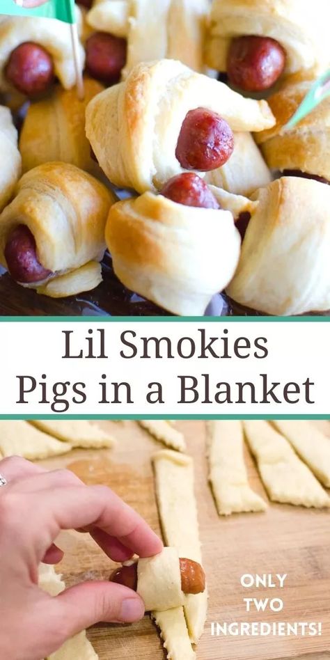 Essen, Smokies In A Blanket, Antipasto Platters, Pigs In A Blanket Recipe, Little Smokies Recipes, Smokies Recipe, Lil Smokies, Little Smokies, Appetizers Easy Finger Food