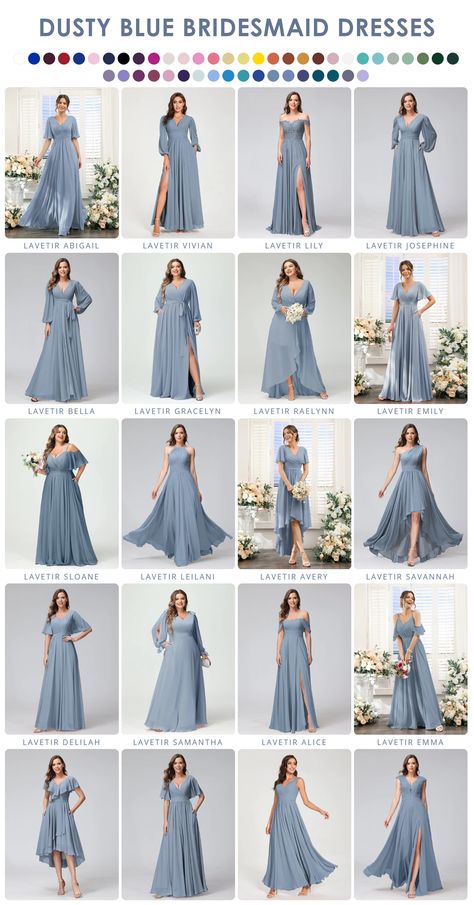 Dusty Blue Bridesmaid Dresses Bridesmaid Dresses Dusty Blue, Lavender 15, Dusty Blue Bridesmaid, Dresses Lavender, Blue Quince, Dusty Blue Bridesmaid Dresses, Gaun Fashion, Blue Themed Wedding, Dusty Blue Weddings