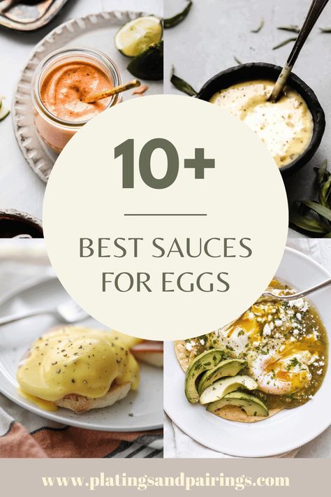 Poached Eggs Sauce, Sauce For Eggs Breakfast, Egg In Sauce, Sauce For Quiche, Breakfast Dipping Sauce, Sauce For Egg Sandwich, Sauces For Breakfast Sandwiches, Poached Eggs Recipe Breakfast, Sauce For Breakfast Sandwich