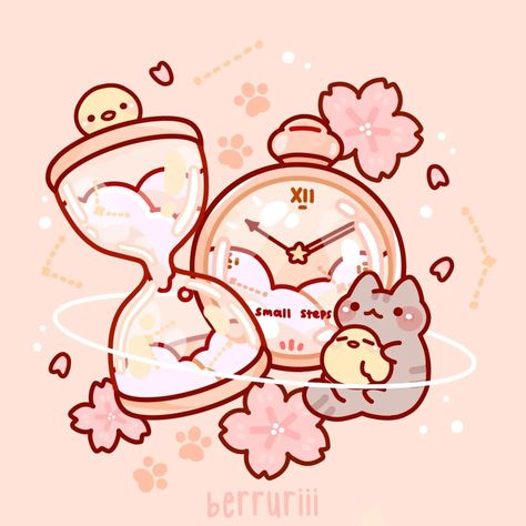 Small Steps Everyday, Flower Lockscreen, Chill Space, Pink Core, Printable Sticker Sheets, Kawaii Shirts, Sweet Art, Small Steps, Cute Doodles Drawings