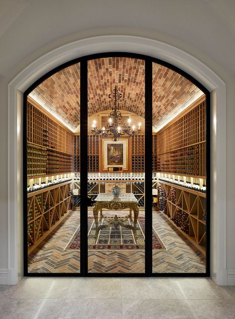 Wine Cellar Architecture, Cellar Inspiration, Wine Cellar Inspiration, Wine Room Design, Wine Cellar Basement, Home Bar Rooms, European Style Homes, Home Wine Cellars, French Provincial Style