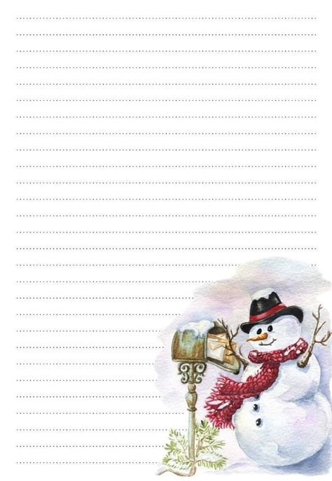 Christmas Note Paper, Best Christmas Messages, Christmas Writing Paper, Christmas Stationary, Snow Friends, Christmas Scrapbook Paper, Lined Writing Paper, Christmas Writing, Writing Paper Printable Stationery