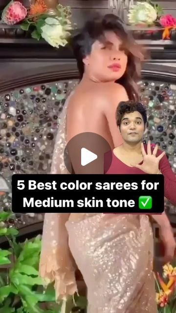 Arijit Maity • Recreating Celebrities outfit under budget on Instagram: "Save it for later ✅ : 5 best color sarees for medium skin tone ✨  We all have beautiful skin tone I’m just suggesting the best one ☝️   Saree loukiyaa ( Dark Red , electric blue , mustard yellow )  Models @amzz.xo @annsamuel   Which one is your favourite ? . . . #saree #sarees #sareelove #sareefashion #sareeindia #sareeaddict #priyankachopra #mediumskintone #outfitinspiration #imagecoach #fashionreels #fdarijit #explore #explorepage #viral #reels #reelsinstagram #trending" South Look In Saree, Saree For Working Women, Celebrity Designer Sarees, Celebrities Saree Look, Red Saree Styling Ideas, Celebrity Saree Look South Indian, Saree For Work, Dark Color Sarees Party Wear, Look Stylish Outfit Ideas