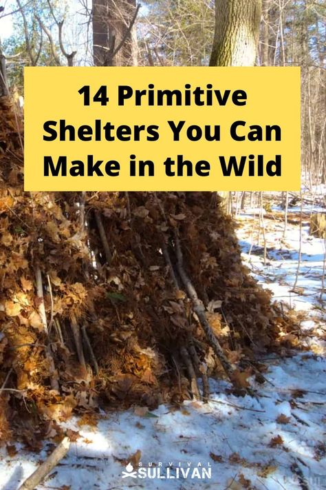 Knowing how to make a proper primitive shelter in the wild can keep you alive and a lot more comfortable in a survival situation. #shelter #primitive #survival #bushcraft #wildernesssurvival A Frame Shelter Survival, Survival Shelters Bushcraft, Bushcraft Fence, Primitive Survival Shelters, Bushcraft Campsite, Bushcraft Camping Shelters, Survival Shelter Long Term, Survival Shelter Ideas, Wilderness Shelter