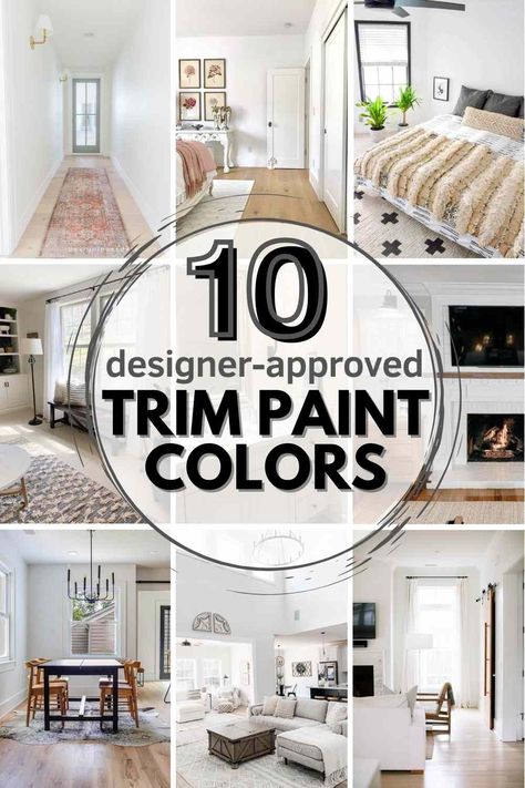 Baseboards And Trim Color Ideas, Trim Paint Color Ideas, Best Trim Paint, Paint Colors With White Trim, Interior Trim Ideas, Best Paint For Trim, Door And Trim Paint, Window Trim Paint, White Baseboards