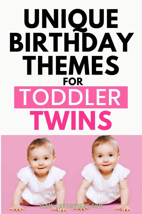 3rd Birthday Theme Twins, Twin 1st Bday Ideas, Two Year Old Twin Birthday Party Theme, Twins Turning Two, One Year Twins Birthday, First Birthday Theme For Twins, 2nd Birthday For Twins, Two Year Old Twins Birthday, Twins Two Year Old Birthday