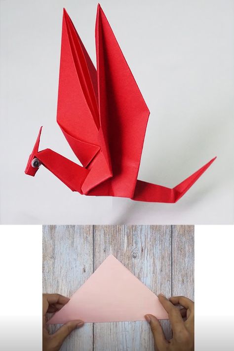 In this tutorial you'll learn how to make an origami Dragon step by step - This is the original version of my origami Dragon - DIY Paper Dragon Slowly - Origami Crafts Ideas. #Dragon #Origami #Easy Origami Dragon Step By Step, Diy Paper Dragon, Origami Dragons, Easy Origami Dragon, Dragon Origami, Paper Dragon, Origami Dragon, Easy Origami, Origami Animals