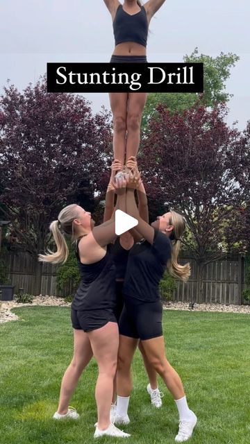 Cheer Coach Claudia Ralph on Instagram: "Here’s a stunting drill to help timing, but also be the progression for various skills:

-Low to High Full Around 
-Tick Tocks 
- Ball Ups 
- Release Moves

What does this teach? Here, the group learns control and timing all together, this way you know your bases are evenly matched. Your Flyer is learning to engage their core and keep a straight body line. Your grounds people are learning to throw straight through the middle, keep their eyes engaged with the top girl and releasing and catching skills. 

Hope this helps! 

#cheer #cheerleader #cheercoach #cheercoaches" Stunt Drills Cheer, Cheer Stunt Drills, Stunt Drills, Tick Tocks, Cheer Coach, Cheer Stunts, Cheer Coaches, Top Girl, Girl Top