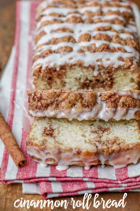 Cinnamon Swirl Bread | Lil' una Cinnamon Bread With Icing, Cinnamon Breads, Fruit Breads, Cinnamon Bread Recipe, Cinnamon Roll Bread, Quick Bread Recipe, Tooth Cavity, Swirl Bread, Cinnamon Swirl Bread