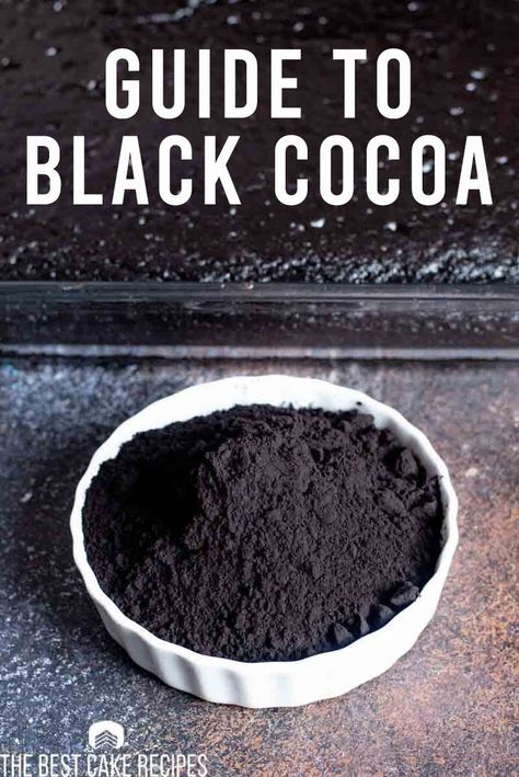 Black Cocoa Powder, Over The Hill Cakes, Cocoa Powder Recipes, Black Dessert, Cookie Dough Cake, Black Cocoa, Chocolate Mayonnaise Cake, Black Food Coloring, Cocoa Cake