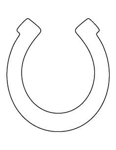 Horseshoe pattern. Use the printable outline for crafts, creating stencils, scrapbooking, and more. Free PDF template to download and print at http://patternuniverse.com/download/horseshoe-pattern/ Horse Patterns Printable, Wild West Crafts, Horseshoe Pattern, Printable Outline, Derby Party Decorations, Horse Stencil, Cowboy Crafts, Wedding Horseshoes, Pyrography Patterns