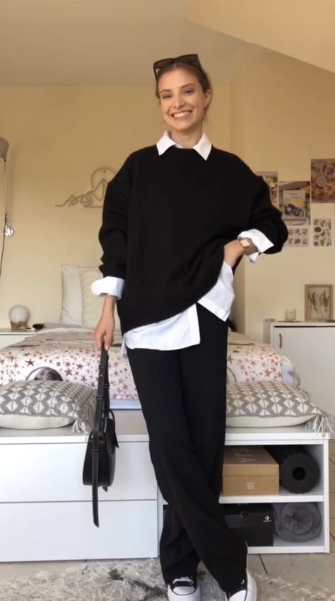 Winter Fashion Outfits Casual, Uni Outfits, Everyday Fashion Outfits, Casual Day Outfits, Going Viral, Smart Casual Outfit, Stylish Work Outfits, Casual Work Outfits, Looks Chic