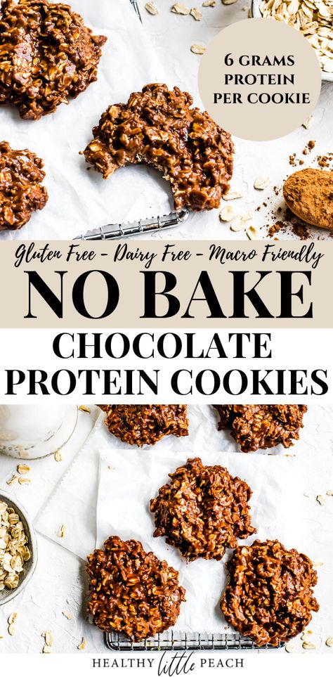 Chocolate Protein Cookies, Peanut Butter Protein Cookies, Healthy No Bake, Protein Cookie, Protein Baking, Healthy Cookie, High Protein Desserts, Macro Friendly Recipes, Protein Treats