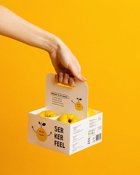 SerKerFeel – Packaging Of The World Fruit Box Packaging Design, Sustainable Fruit Packaging, Produce Package Design, Creative Packing Ideas, Fruit Package Design, Fruit Box Packaging, Fruit Box Design, Fruit Branding, Fruit Packaging Design