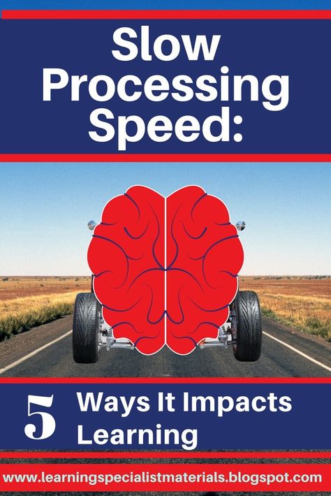 This blog, by Dr. Erica Warren, discusses how student processing speed can be evaluated, the causes of a slow processing speed, and how this can impact learning. Slow Processing Speed, Learning Specialist, Executive Functioning Strategies, Auditory Processing Disorder, Sensory Learning, Auditory Processing, Processing Speed, Teacher Material, Reading Specialist