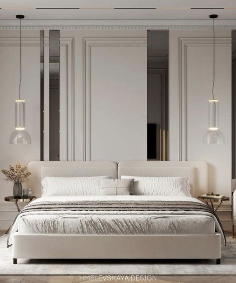 Neoclassical Bedroom Design, Neoclassic Interior, Neoclassical Interior Design, Bedroom Inspiration Cozy, Bedroom Interior Design Luxury, Bedroom Design Inspiration, Luxury Bedroom Design, Luxurious Bedroom, Classic Bedroom