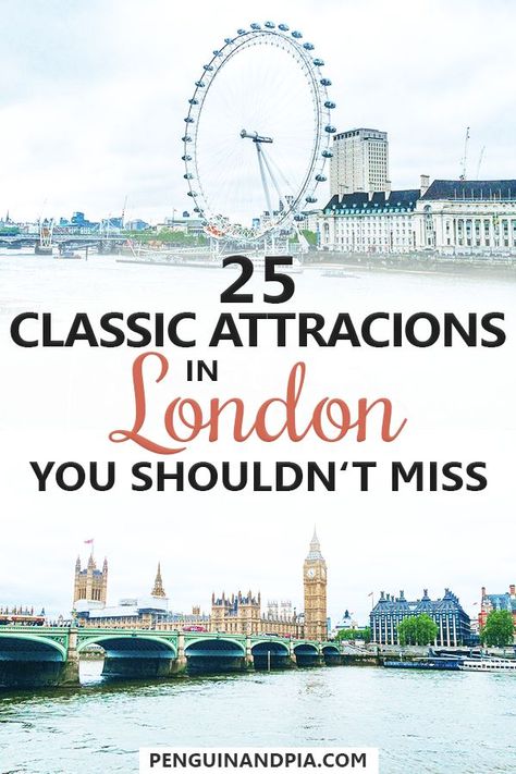 There are so many things to do and see in London that it can be difficult to choose. In this guide, we share 25 of the top attractions in London that you shouldn't miss when visiting the city for the first time! #london #citytrip #traveltips London Tourist Attractions, London England Travel, London Tourist, Honeymoon Pictures, Great Fire Of London, London Vacation, The Tower Of London, London Attractions, Travel Writing