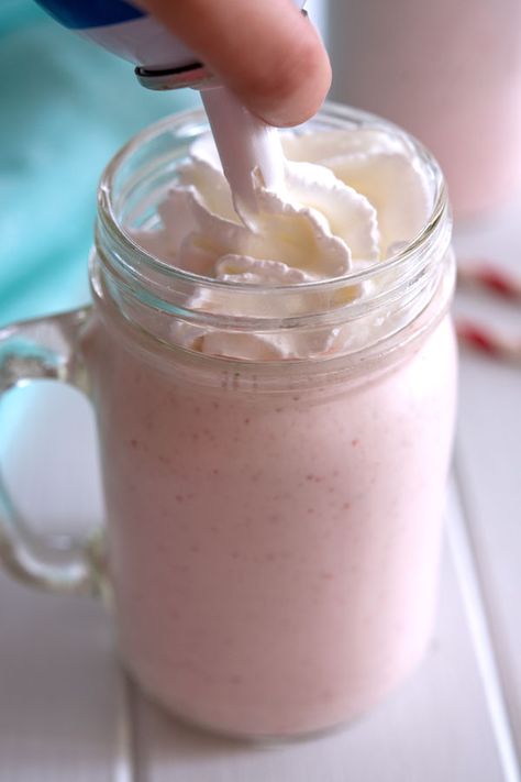 Enjoy a homemade strawberry milkshake whenever the craving hits! Best of all this simple recipe is made without ice cream! #strawberries #icecream #dessertrecipes Homemade Strawberry Milkshake, Homemade Milkshake Recipe Easy Without Ice Cream, Strawberry Milkshake Recipe No Ice Cream, Strawberry Milkshake Recipe Without Ice Cream, Strawberry Milkshake Recipe Easy, Milkshake Recipe Without Ice Cream, Ice Cream Milkshake Recipe, Milkshake Recipe Strawberry, Malt Recipe