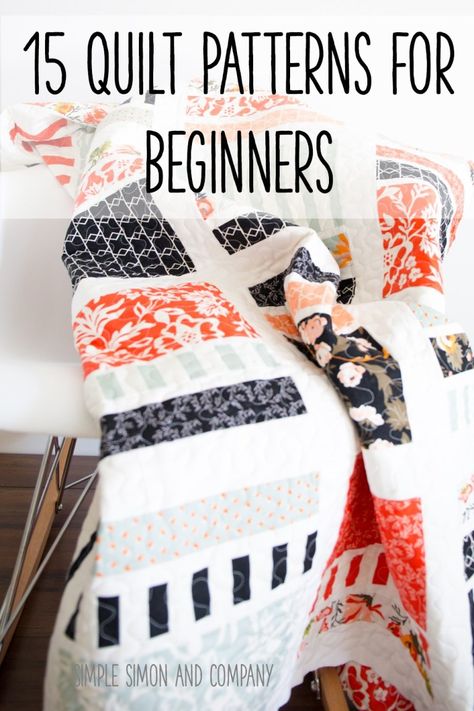 2016's Top 16 - Simple Simon and Company Quilt Patterns For Beginners, Beginner Quilt Patterns, Easy Quilt Patterns, Beginner Sewing Projects Easy, Quilting For Beginners, Quilting Tips, Free Quilting, Sewing Projects For Beginners, Easy Quilts