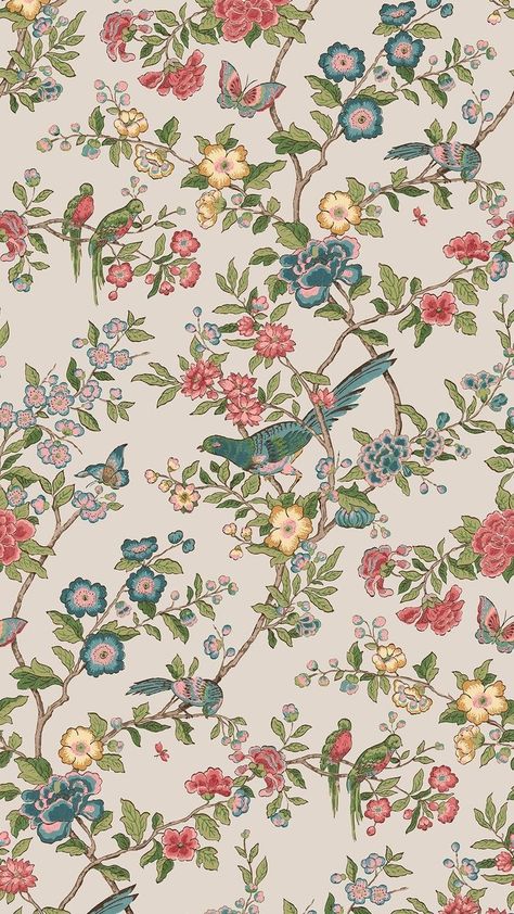 Stories Design, My Wallpaper, Vintage Flowers Wallpaper, Textile Prints Design, Cute Wallpaper, Birds And Flowers, Phone Wallpaper Patterns, Flowers Wallpaper, Cute Patterns Wallpaper