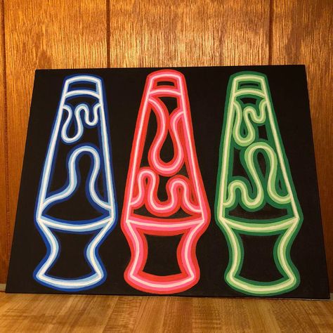 Painting Ideas On Canvas Led Lights, Drippy Things To Draw, Cool Neon Paintings, Neon Light Art Painting, Small Trippy Drawings, Easy But Cool Paintings, Neon Canvas Art, Easy But Cute Paintings, Easy Neon Paintings