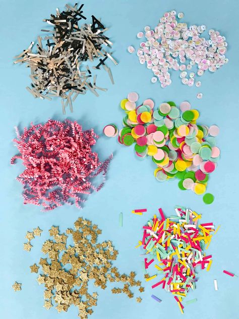 DIY Confetti How To Make Paper Confetti, Homemade Confetti, Diy Crinkle Paper, Lady Glitter Sparkles, How To Make Confetti, Holographic Paper, Abc Art, Diy Confetti, Latest Simple Mehndi Designs