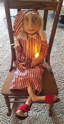 Ebenezer Scrooge Pajamas, Joe Spencer Dolls, Primitive Santa Dolls, A Christmas Carol Figurines, Joe Spencer, Wee Folk Dolls, Country Rooster, Ebenezer Scrooge, Battery Operated Candles