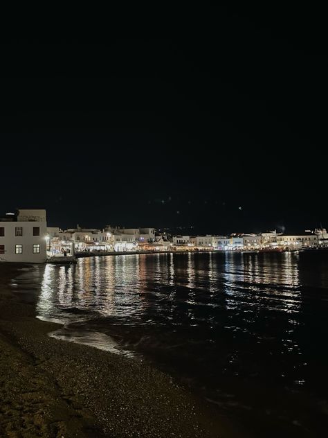 #mykonos #mykonosatnight #beach #beachatnight #vacation #aesthetic #vacay #inspo #lifestyle #travel Beach At Night, Vacation Aesthetic, Lifestyle Travel, Mykonos, At Night, Lifestyle, Travel, Quick Saves