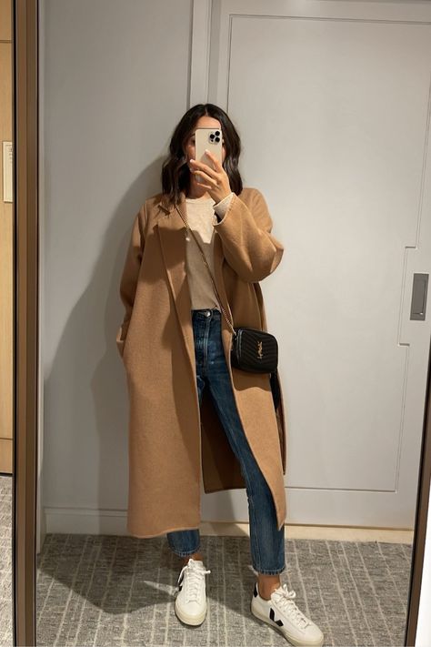 10 Ways to Style a Camel Coat for the Fall - LIFE WITH JAZZ Camel Coat Outfit Winter Style, Tan Trench Coat Outfit, Tan Coat Outfit, Wool Coat Outfit, Camel Coat Outfit, Winter Coat Outfits, Trench Coat Outfit, Tan Coat, Europe Outfits