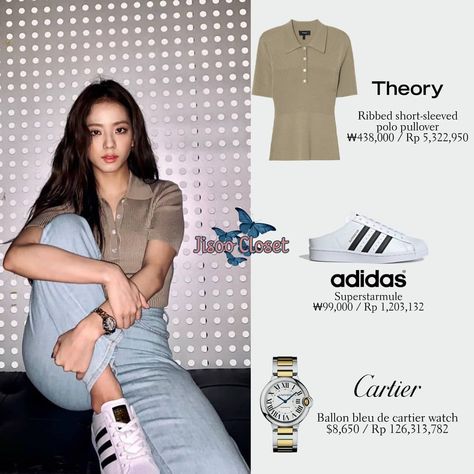 Jisoo Fashion, Airport Fashion Kpop, Outfit Korean Style, Artist Outfit, Ribbed Shorts, Usa Outfit, Ig Post, Summer Fashion Outfits, Teenage Fashion Outfits