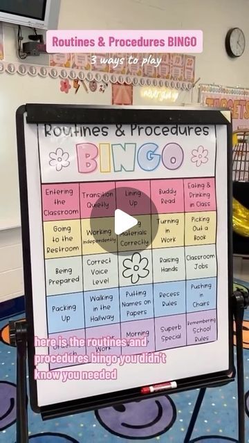 Paige | Second Grade Teacher | 🍎Routine & Procedures Bingo🍎  I started this last year in my classroom and LOVED it so much! My students loved this bingo just as much as I... | Instagram Classroom Bingo Behavior, Teacher Routine, Classroom Bingo, Behavior Bingo, Class Procedures, School Procedures, Class Routine, Classroom Routines And Procedures, Morning School