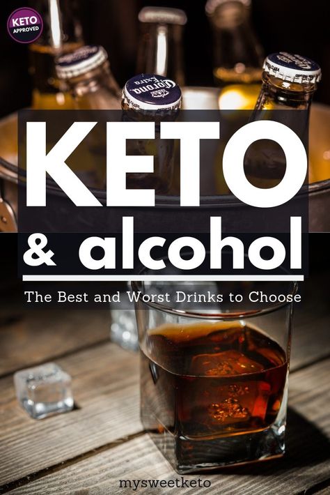 Which Alcoholic Drinks Can I have on a Ketogenic Diet? #keto #ketodiet #ketogenic Keto Friendly Alcoholic Drinks, Alcohol Guide, Keto Alcohol, Cut Carbs, Fun Drinks Alcohol, Keto Cocktails, Recetas Keto, Keto Drink, Best Keto Diet