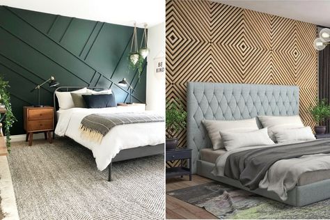 2023 Bedroom Trends & Decorating Ideas to Copy Now - Decorilla Bedroom Wallpaper Trends, Feature Wall Bedroom, Bedroom Design Trends, Big Bedrooms, Bedroom Trends, Bedroom Wall Colors, Accent Wall Bedroom, Fall Bedroom, Bohemian Bedroom Decor