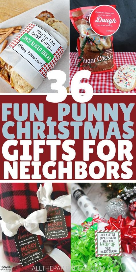 Best DIY CHRISTMAS GIFT IDEAS FOR NEIGHBORS. Cheap, inexpensive, on a budget for adults, kids, and families. Simple DIY tutorials and how-tos for handmade and homemade presents to give to friends and neighbors, like edible cookies, candies, baked desserts, non-edible treats, kitchen and bath, store bought treats, in mason jars! Good ideas that are quick to put together and take out the stress of the holidays. Great last minute ideas too and lots of free printable tags too! Clever, fun, funny. Diy Friend Christmas Gift Ideas, Easy Affordable Christmas Gifts, Pun Christmas Gift Ideas, Cheap Gifts For A Large Group, Inexpensive Christmas Candy Gifts, Kid Friend Christmas Gift Ideas, Easy Cute Christmas Gifts, Diy Christmas Treats For Coworkers, Simple Work Christmas Gifts