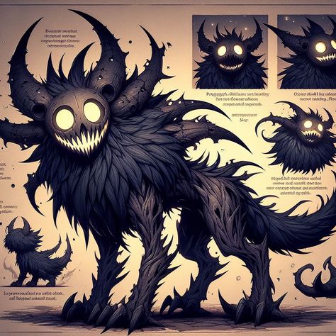 Multi Headed Monster, Fantasy Monster Art Mythical Creatures, Mythical Monsters Art, Scary Fantasy Creatures, Beast Drawing Monsters, Fantasy Monster Design, Fantasy Monster Concept Art, Cursed Creature, Demon Creature Design