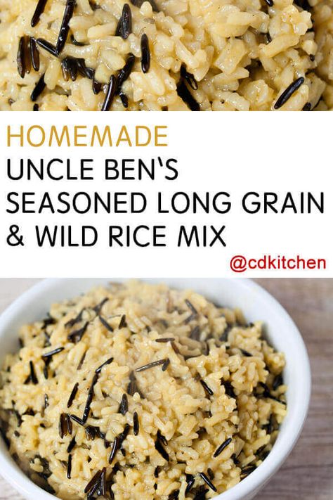 Wild Rice Seasoning Recipe, Wild Rice Seasoning, Rice Seasoning Recipe, Uncle Bens Rice, Wild Rice Recipes, Uncle Ben, Seasoned Rice Recipes, Cheesy Chicken Broccoli, Rice Side