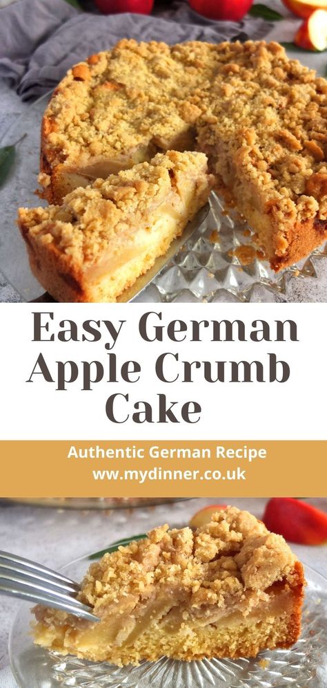 German Apple Kuchen Recipes, German Apple Crumb Cake Recipe, Apple Cake German, German Apple Crumble Cake, Apple Streusel Cake Recipe, German Apple Streusel Cake, Easy German Apple Cake, German Apple Cake With Streusel, German Apple Pie Cake