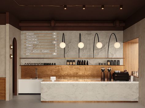 Better Coffee :: Behance Cafe Counter Design Coffee Shops, Modern Cafe Design Coffee Shop, Cafe Counter Design, Modern Cafe Design, Design Coffee Shop, Coffee Shop Counter, Modern Coffee Shop, Cafe Counter, Industrial Cafe