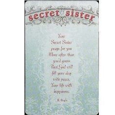 Christian+Secret+Sister+Poems Prayers For Sister, Secret Pal Gifts, Sister Cards, Sisters Images, Message For Sister, Secret Sister Gifts, Prayer Partner, Sister Poems, Secret Sister