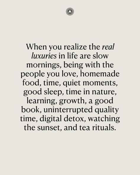 Intelligent Change on Instagram: "Take note of the *real* luxuries in life.  📝 @elite.mindsets  ——  therealluxuries, dailyluxuries, weeklyritual, mindfulthinking, selfreflection, reflection, mindfulness, empowerment, mindfulreflection, seasonalrefresh, intelligentchange, positivethinking, selfcare, selfawareness" Everything In Your Life Is A Reflection, Next Phase Of Life Quotes, Quotes About Reflecting On Life, The Real Luxuries In Life Quotes, Real Luxuries In Life Quotes, Reflection Captions, Sophistication Quotes, Luxury Life Quotes, At Peace Quotes