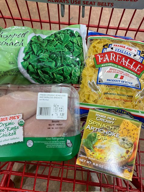 Spinach Artichoke Pasta With Chicken 3 Ingredient Trader Joe’s, Trader Joes Chicken Parmesan, Easy Dinner Recipes From Trader Joes, Trader Joe Meals Dinners, Trader Joes Shopping List Under $50, Trader Joe’s 4 Ingredient Meals, Trader Joe’s Ready Meals, Trader Joe’s 3 Ingredient Meals, Cheap Meals Trader Joes