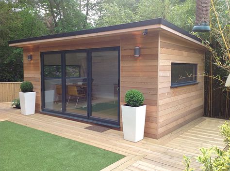 Small Garden Office, Garden Office Shed, Poole Dorset, Insulated Garden Room, Office Shed, Garden Room Ideas, Garden Pods, Garden Cabins, Garden Home Office