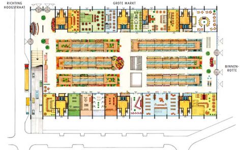 Market Hall in Rotterdam / MVRDV | ArchDaily Covered Market Architecture, Community Market Design, Local Market Design, Community Market, Supermarket Design, Archi Design, Public Architecture, Store Layout, Traditional Market