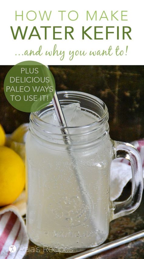 How to Make Basic Water Kefir :: Plus delicious paleo ways to use it! Build Your Immune System, Water Kefir Grains, How To Make Water, Kefir Recipes, Kefir Grains, Homemade Soda, Probiotic Drinks, Making Water, Water Kefir