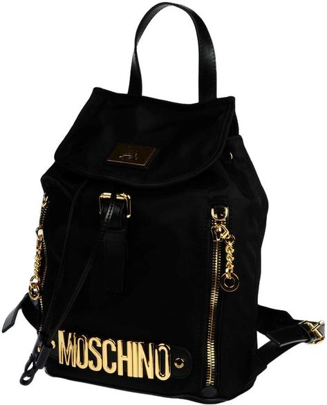 #affiliatead -- MOSCHINO COUTURE Backpacks & Fanny packs -- #chic only #glamour always Aesthetic Purse, Moschino Backpack, Wedding Ballet Flats, Ballet Flats Outfit, Moschino Bag, Lace Up Ballet Flats, Moschino Bags, Handbags Black, Fabric Logo