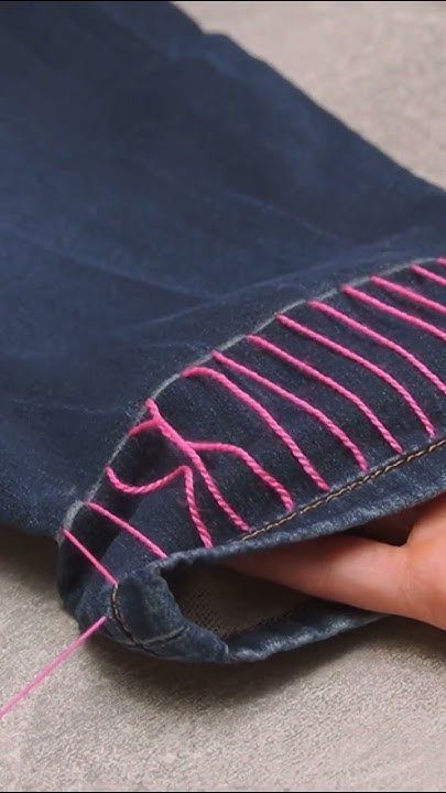 How To Hem Jeans Easy, Original Hem Jeans Tutorials, Invisible Stitch By Hand Jeans, Easy Jean Hemming, Best Way To Hem Jeans, Hem Denim Jeans How To, Diy Hemming Jeans, Easy Hem Jeans, Jeans Hemming Hacks