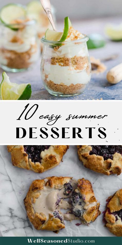 Desserts For A Banquet, Desserts For Entertaining, Summer Dinner Party Desserts, Dessert Recipes For 2 People, Summer Treat Recipes, Dessert For Four, Easy Portable Desserts, Dessert For A Potluck, Cold Dessert Ideas