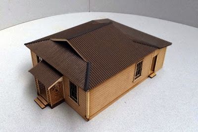 Barnardbuilt: 1/48th 1920s New Zealand Railway House for NZ Convention Dutch Gable, Dutch Gable Roof, Miniature Architecture, Gable Roof, Feeling Pretty, Social Housing, Model Railway, Model Railroad, Architecture Model