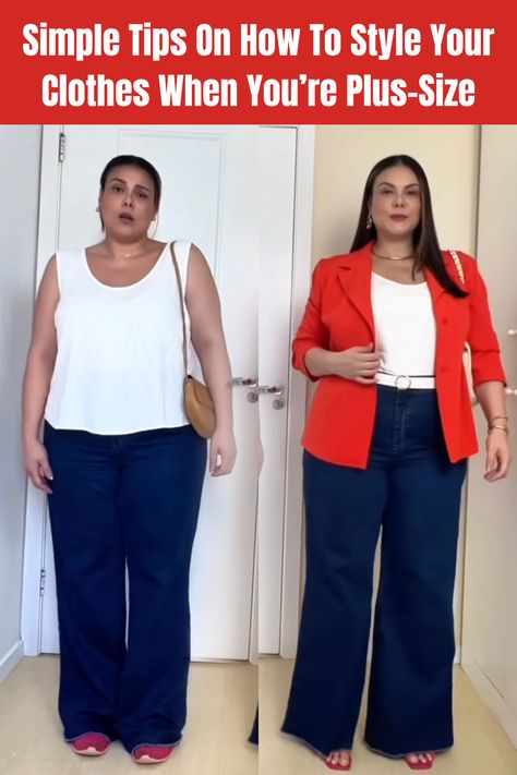 Plus Casual Outfits Plus Size, Flattering Outfits, Look Plus Size, Look Formal, Curvy Fashionista, Black And White Shirt, Fashion Revolution, Moda Plus, Best Jeans