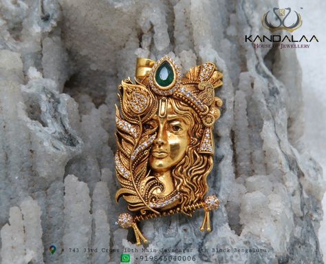 Lord Krishna Jewellery, Radha Krishna Pendant Gold For Women, Krishna Gold Ring, Krishna Pendent Gold, Krishna Ring Design, Antique Pendants Gold Indian, Krishna Pendant Gold, Gold Pendant Jewelry Indian, Krishna Jewellery